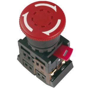 Грибок AE-22 красн с фикс.d22мм 240В 1+1